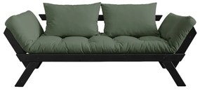 Sofa rozkładana z zielonym pokryciem Karup Design Bebop Black/Olive Green