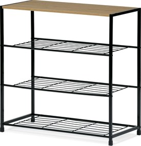 Półka na buty GD-414 OAK Leik, 4 półki, 63 x 30 x 63,5 cm, 4 piętra