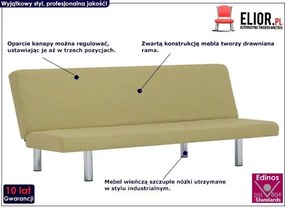 Tapicerowana sofa Melwin 2X – zielona