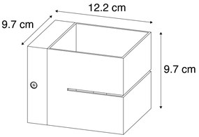 Nowoczesna lampa ścienna złota 9,7 cm - Transfer Groove Nowoczesny Oswietlenie wewnetrzne