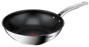 Patelnia z powłoką nieprzywierającą wok ze stali nierdzewnej ø 28 cm Intuition B8171944 – Tefal