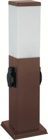 Brilagi - Lampa zewnętrzna z 2 gniazdami SCHUKO 1xE27/15W/230V 40 cm IP44 brązowa