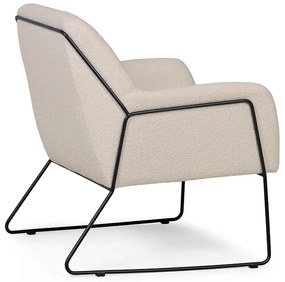 Kremowy designerski fotel MILAN