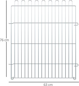 PawHut Kojec dla Szczeniąt Metalowy Wybieg Bezpieczny 63x76 cm Srebrny | Aosom PL