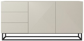 Komoda Asha 167 cm z szufladami i metalowymi nogami - kaszmir