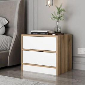 Stolik nocny Elina Walnut White