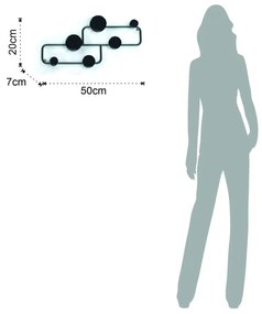 Czarny wieszak ścienny Anya – Tomasucci
