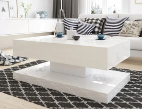 Stolik w wysokim połysku Gemin 100x60 biały