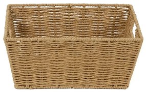 Compactor Ręcznie pleciony kosz ETNA, 31 x 24 x 14 cm, beżowy