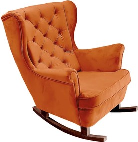 Fotel Relax z Tapicerowanym Siedzeniem i Podłokietnikami, Fotel TV 102x81x95cm Pomarańczowy_29825