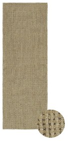 Wełniany chodnik odpowiedni do prania/tkany ręcznie w kolorze khaki 80x230 cm Unexpected Wool – Lorena Canals