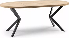 Okrągły stół rozkładany Argan o średnicy 90 / 100 /120 cm z stalowymi nogami i blatem z płyty laminowanej w wielu kolorach