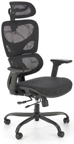 Fotel Obrotowy Czarny Nowoczesny E6-T96