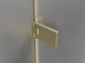 Mexen Lunar-F drzwi prysznicowe składane lewe 125 cm, transparent, złote szczotkowane - 836S-125-050-55-00-L