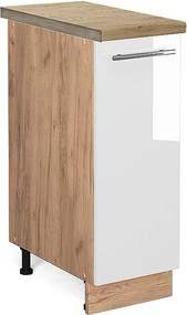 Szafka apteczna biały wysoki połysk 30x60x82 fame-line