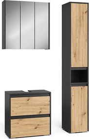 Zestaw mebli łazienkowych antracyt/artisan 60.1x30.1x62 majest