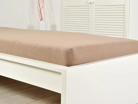 PrzytulneMieszkanie.pl Frotte prześcieradło do dziecięcego łóżeczka EXCLUSIVE 60x120 cm jasnobrązowe