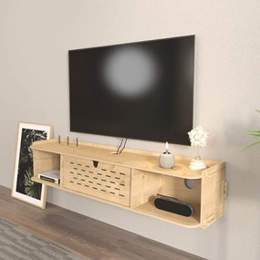 Szafka pod TV w dekorze dębu 116,5x19,5 cm Sima – Kalune Design