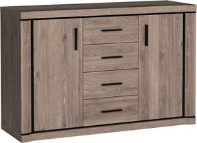 Komoda MALAGA 137 cm do Salonu Sypialni Brązowy