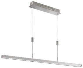 Metalowa lampa wisząca LED ze ściemniaczem w kolorze srebra Vitan – Fischer &amp; Honsel