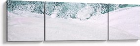 Obraz - Turkusowa abstrakcja (170x50 cm)