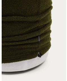 Zielony puf z materiału bouclé Kaeli – Kave Home