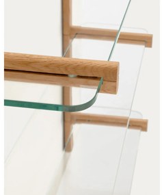 Szklany modułowy system półek w naturalnym kolorze 110x98x30,5 cm Sitra – Kave Home