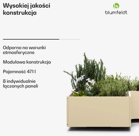 Blumfeldt Versagrow podwyższana grządka z 8 modułami