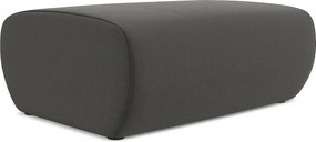 Pufa - z tkaniny welwetowej - stalowy - KAPUA