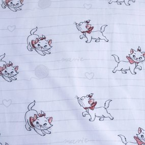 Biała bawełniana pościel dziecięca do łóżeczka 100x135 cm Marie Cat "Bow" – Jerry Fabrics