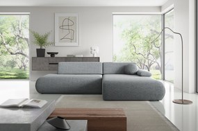 Masseno Narożnik DELTA z funkcją spania i pojemnikiem na pościel Narozniki L, Rozkładana sofa - Szary, PUENTE 94