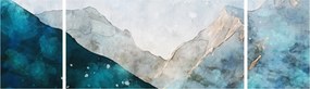 Obraz - Rysunek gór (170x50 cm)