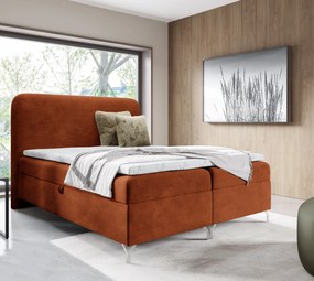 Pomarańczowe łóżko tapicerowane 5 rozmiarów A4-P59
