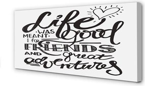 Obraz canvas na ścianę Brązowy Napis Motywacyjny