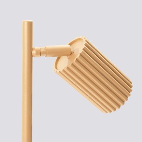 Lampa biurkowa KARBON złota ryflowana SOLLUX  LIGHTING