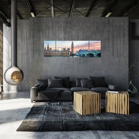 Obraz - Londyn w pastelowych kolorach (170x50 cm)