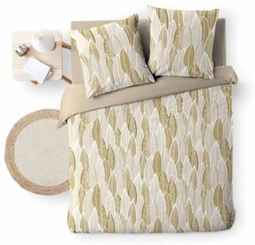 Pościel dwuosobowa z mikrowłókna w kolorze ochry 240x220 cm Kim – douceur d'intérieur