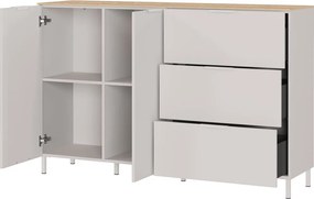 Kremowa komoda z matowym wykończeniem 151x98x40 cm Savoca – Germania