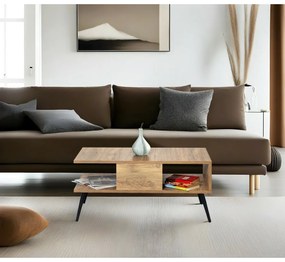 Stolik konferencyjny Bukle Atlantic Pine and Black