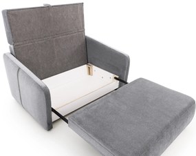 Sofa Zeldia 155 z funkcją spania - szary szenil hydrofobowy Spring 1102