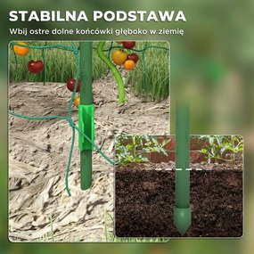 Outsunny Trellis, Podpora dla roślin pnących, Regulowane szpaler, Siatka roślinna, Konstrukcja roślinna do ogrodu, balkonu, stal, zielony, 144 x 167 x 206 cm