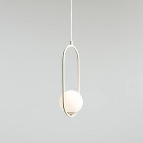 Jasnokremowa lampa wisząca Riva