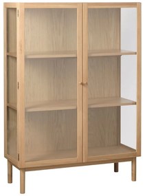Witryna z litego drewna dębowego 140x100 cm Elba – Unique Furniture