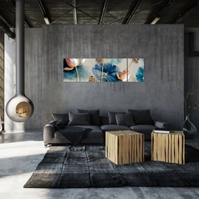 Obraz z kwiatami (170x50 cm)