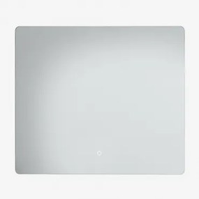 Prostokątne Lustro Łazienkowe Z Oświetleniem Led I Funkcją Przeciwmgielną 80x70 Cm Gualar Normal - Sklum