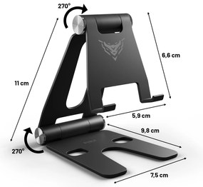 Aluminiowy stojak na telefon na biurko, podstawka pod tablet Diablo X-Dock
