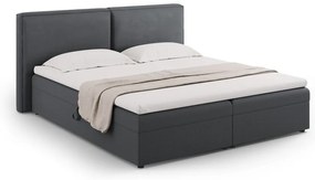 Ciemnoszare łóżko boxspring ze schowkiem 160x200 cm Arendal – Cosmopolitan Design