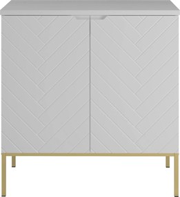 Szafka pod umywalkę nablatową Aspen 08, biały mat/złoty, 80 cm - zestaw 1