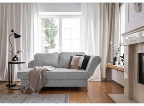 Jasnoszary sztruksowy szezlong (prawostronny) Chic Charlotte – Miuform