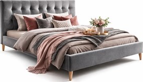 Dwuosobowe łóżko z zagłówkiem 160x200 S2-R01